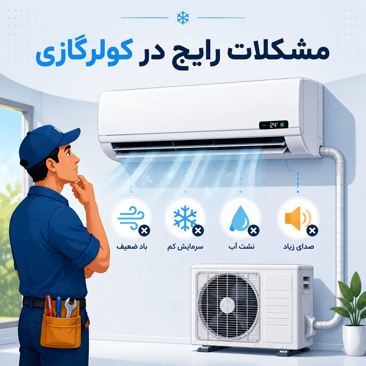 دایرةالمعارف ” مشکلات رایج در کولرگازی ” در کیش | سال 1405